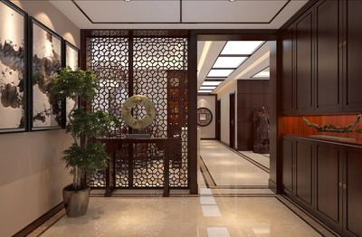 佳星园240平米中式风格装修设计效果图