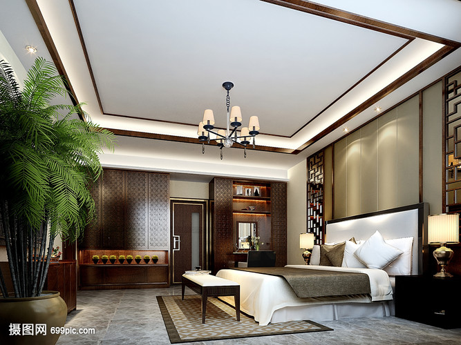 中式古典风格卧室室内装修效果图与装饰指南